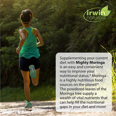 Irwin Naturals Mighty Moringa 1,000 Mg With Chia Coconut Hemp Avacado & Omega Superfoods - 60 Liquid Softgels With Pill Case