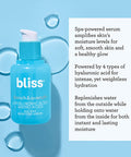 Bliss Drench Quench Hyaluronic Acid Serum 4 Hyaluronic Acids Amino Acids for All Day Moisture Clean CrueltyFree Paraben Free Vegan 1.0 oz