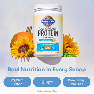 Garden Of Life Protein Powder Vegan Protein Powder Bcaa Probiotics And Digestive Enzymes Gluten And Lactose Free Vanilla 23.3 Ounce