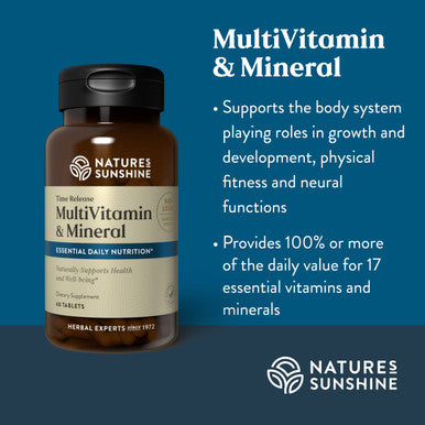 Nature'S Sunshine Multiple Vitamin And Minerals, Time Release, 60 Tablets | Provides 100% Of The Daily Value For 17 Essential Vit