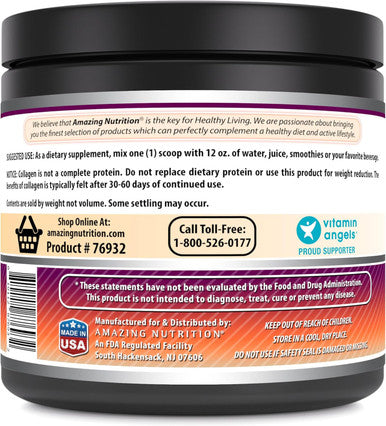 Amazing Nutrition Formulas Hydrolyzed Collagen with Hyaluronic Acid & Multivitamins Supplement | 30 Servings Powder | 660 Grams | Chocolate Flavor