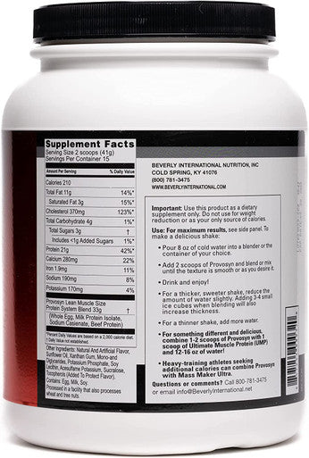 PROVOSYN. The Original Ultra-Premium Whole Egg Milk (Casein + Whey) and Beef Protein Powder Fast Muscle Building + Recovery. Perfect for Hard Gainers Vanilla Flavor 616 g The Mature Users Protein.
