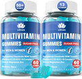 Multivitamin For Women 50+ & Men, Sugar Methylated Multivitamin Gummies With Glucosamine Chondroitin Msm For Senior, Chewable Multi Vitamin D3 K2 & A C E, B Complex, Algae Calcium Magnesium