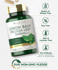 Carlyle Lemon Balm Capsules | 200 Count | Non-GMO and Gluten Formula | Melissa Leaf Traditional Herbal Supplement | Super Concentrated Extract