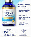 Carlyle Fish Oil Softgels 2000mg | 320 Count | 600mg Total Omega 3 | Non-GMO & Gluten Free Supplement