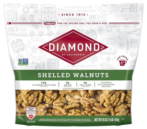Diamond of California Shelled Walnuts 16 oz