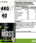 Freak Mass Gainer Protein Powder 4kg Weight Gainer & Mass Gainer by Freak Athletics (Vanilla, 4kg)