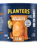 PLANTERS Salted Redskin Spanish Peanuts, Plant Based Protein, 12.5 Oz (6ct) | Roasted Salted Nuts. Crisp texture. Resealable Canister. Snacks for Adults. Party Mix, Party Snacks