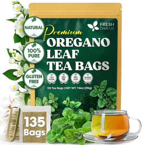 FreshDrinkUS, Premium 75 Mulberry Leaf Tea Bags, 100% Natural & Pure from Mulberry Leaves. Loose Leaf Herbal Tea. Made with Natural Material Tea Bags. No Sugar, No Caffeine, No Gluten, Vegan.