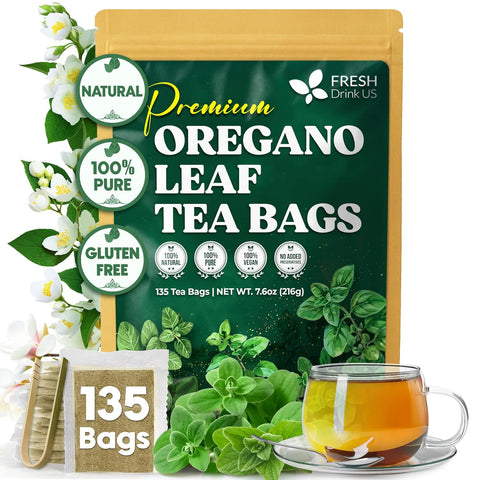 FreshDrinkUS, Premium 120 Mulberry Leaf Tea Bags, 100% Natural & Pure from Mulberry Leaves. Loose Leaf Herbal Tea. Made with Natural Material Tea Bags. No Sugar, No Caffeine, No Gluten, Vegan.