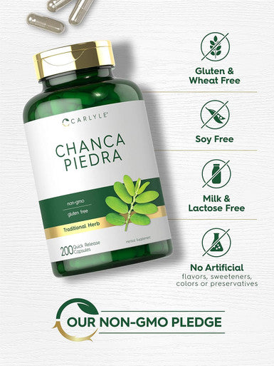 Carlyle Chanca Piedra | 200 Capsules | Non-GMO and Gluten Traditional Herb Formula
