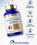 Carlyle Chitosan Supplement 1200Mg | 120 Quick Release Capsules | Non-Gmo, Gluten Free | Ultra Lipo