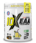 10X Athletic Full Essential Amino Acids Blend with Electrolytes Sugar Free EAA Powder for Energy Endurance Hydration and Recover 25 Servings 450 g Various Flavours (Lemonaze)