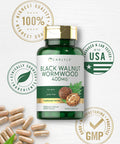Black Walnut Wormwood | 120 Capsules | Herbal Complex | Non-Gmo, Gluten Free | By Carlyle