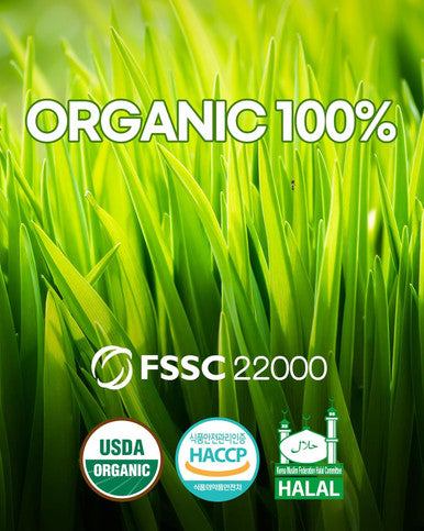 Teazen Organic Barley Sprout Juice Powder Korean Organic Superfood Greens Grass Great for Iced Tea and Smoothie 100g (3.5oz)
