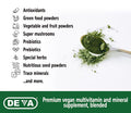 Deva Tuba Prime Vegan Multivitamin Iron- - High-Potency Vitamin & Mineral Dietary Supplement - Antioxidants, Fruit & Vegetable Blend, Super Mushrooms, Probiotics, Prebiotics, Seeds, Herbs 90 Tabs
