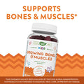 Nature'S Way Kids Growing Bones & Muscles With Calcium & Vitamin D, Ages 2 And Over, Wildberry Flavored, 60 Gummies