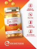 Carlyle Vitamin D3 1000Iu Gummies | 90 Count | Vegetarian, Non-Gmo, And Gluten Free Vitamin D Supplement | Natural Pineapple