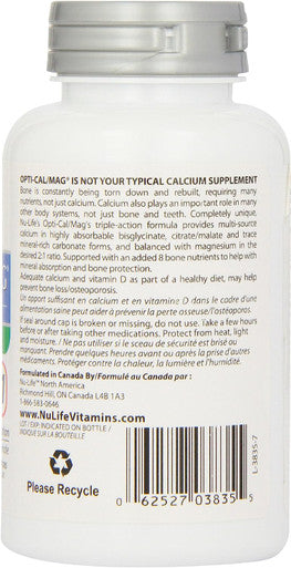 Nu-Life Opti-Cal/Mag 2:1 Vegi-Capsules, 90 Count Bottle