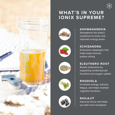 Isagenix Ionix Supreme - Drink with Niacin Vitamin B12 Vitamin B6 and Ribflavin to Help Fight Stress - 32-Ounce Bottle (Natural Fruit Flavor)