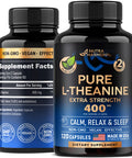 NUTRAHARMONY L Theanine Supplement - Promotes Relaxation, Sleep & Calm Support - L Theanine 400 Mg Extra Strength - Made In Usa - Focus Supplements - For Men & Women - Non-Gmo & Gluten-Free - 120 Vegan Capsules