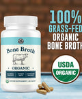 Left Coast Performance Grass-Fed Bone Broth Capsules with Collagen from Organic Bone Broth Powder. Collagen Supplement for Nails Hair Joints and Digestive Health* Support. Gut Friendly-Ingredients 180 Capsules