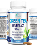 YUMMYVITE Green Tea Extract 98% - 3X Strength, 75% Polyphenol Catechins, 45% Egcg, Super Antioxidant - 60 Capsules