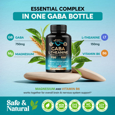 NUTRAHARMONY Gaba With L-Theanine Capsules & Mullein Drops