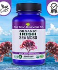 The Food Movement Irish Sea Moss Organic Prebiotic Food Sea Minerals Supports Healthy Detox Thyroid Digestion and Immune Support 60 Vegan Capsules Suitable for Vegetarian and Vegan Diets