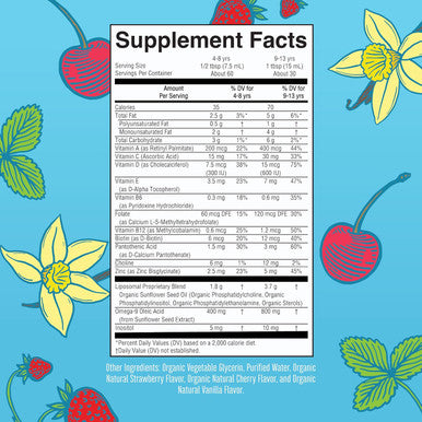Maryruth Organics Multivitamin for Kids Sugar Multivitamin Liquid Vitamins for Kids Immune Support Supplement Cognitive Health & Overall Wellness USDA Organic Vegan Non-GMO 15.22 Fl Oz