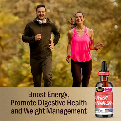 Collagen Mojo - Liquid Collagen For Women & Men, Collagen Peptides With Sea Moss, Burdock Root & Bladderwrack - Hair, Skin, Nails, Joint Support, Weight Management, High Absorption - 100,000Mcg, 2 Oz