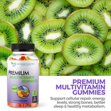 Multivitamin Gummies for Adults and Kids with Vitamin A C D3 E B6 B12 Biotin and Zinc with No High Fructose Corn Syrup Gluten or Artificial Sweeteners 60 Gummy Vitamins Full 30Day Supply