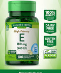 Nature's Truth Vitamin E Capsules 400 IU 100 Softgels Non-GMO and Gluten