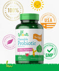 Probiotics For Kids | 200 Chewable Tablets | 6 Billion Cfus | Natural Raspberry Flavor | Non-Gmo, Gluten Free Probiotics For Chil