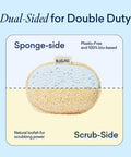 Blueland Scrub Sponge - 3 Pack of Dual-Sided Loofah Dish Sponges - Plastic- Plant-Based Kitchen Sponge Scrubbing Power Without Scratching
