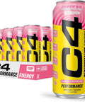 C4 Performance Energy Drink Cosmic Rainbow, Zero Sugar Carbonated Preworkout Energy, 200mg Caffeine with Beta Alanine, 16 Fl Oz (12 Pack), Packaging May Vary