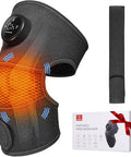 Gobok Cordless Knee Massager With Heat And Red LightKnee Brace For Arthritis Pain ReliefHeating Pad For Knee Shoulder Elbow For Women Men (Black)