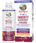 MaryRuth Organics 7 in 1 Immunity Liposomal Elderberry Liquid with Vitamin C Liquid Vitamins Immune Support Supplement 30 Servings