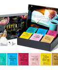Thoughtfully Gourmet Tea Affirmations Christian Prayer Set Includes 6 Flavours of Tea with Bible Verses from Psalms and Other Books to Rejoice Pack of 90