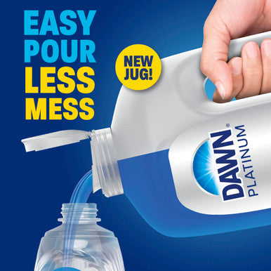 Dawn Platinum Refill Jug Dish Soap Fresh Rain Scent Liquid Dishwashing Detergent Powerful Dawn Dish Soap For Tough Grease Removal Dishwashing Liquid Value Pack 51.5 Oz (Pack Of 2)