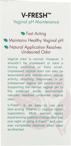 Vitanica V-Fresh Vaginal pH Support 6 Suppositories