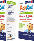 2 Pack ActiKid Vitamin C Drops 100mg per 1ml - 15ml for Infants and Children | Vegan | Sugar Free | Preservative Free | No Allergens | Baby | Vitamin C Supplement | Immune System Booster