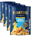 PLANTERS Deluxe Lightly Salted Cashews, Plant Based Protein, 18.25Oz (1 Ct) | Whole Roasted Cashews. Snacks for Adults. Resealable Canister. Plant Based Protein Snack. Pantry Staples