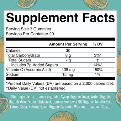 Maryruth Organics Vitamin C Gummies 60 CT