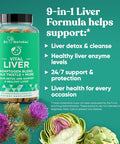 Eu Natural Vital Liver Cleanse Detox & Repair 9-in-1 Liver Support Supplement Milk Thistle Artichoke Extract Turmeric Adaptogens Optimal Liver Function and Digestive Health 60 Vegetarian Soft Capsules