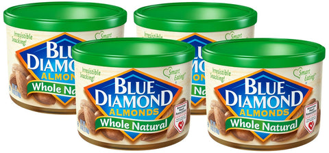 Blue Diamond Almonds, Sweet Honey Roasted Classic Flavor, GMO Free, Kosher, No Gluten Ingredients or Artificial Flavors, Great for On-The-Go, Pantry Staple, Dessert, Holidays, Lunch, Charcuterie, 6 oz. Can