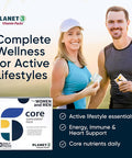 Planet 3 Vitamin Packs, Daily Vitamins For Immune, Energy, Heart & Vision Support Multivitamins, Vitamin D, Probiotics, Omega 3, Methyl B12 Core Supplements For Women And Men 30 Daily Packs