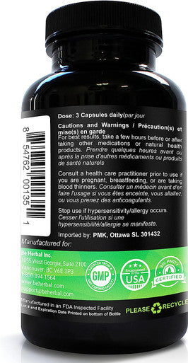 BE HERBAL Organic Chlorella 1800mg Best Source of Chlorophyll & Complete Superfood Vegan Friendly Natural Detox Supplement - 600mg per Capsule (90 Capsules - 1 Month Supply)