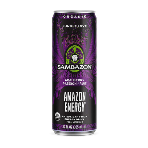 Sambazon Acai Berry Pomegranate, Energy Drink, 12 Fl Oz Can