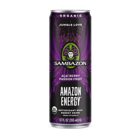 Sambazon Organic Amazon Energy Drink, Original Acai Berry, 12 Ounce (Pack of 24)